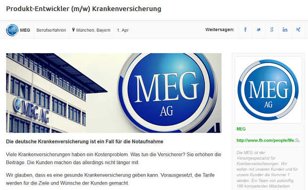 DVAG sponsert Nationalmannschaft, MEG plant eigenen Krankentarif