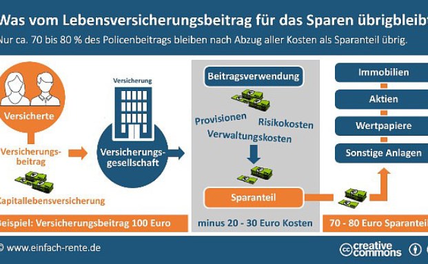Was vom Lebensversicherungsbeitrag für das Sparen übrigbleibt
