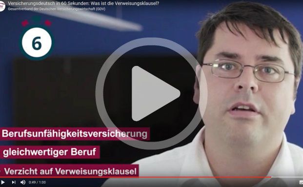 Was bedeutet die Verweisungsklausel in der BU-Versicherung?