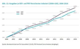 Ausgaben für Privatversicherte langsamer gestiegen