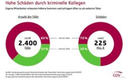 So hoch sind die Schäden durch kriminelle Mitarbeiter