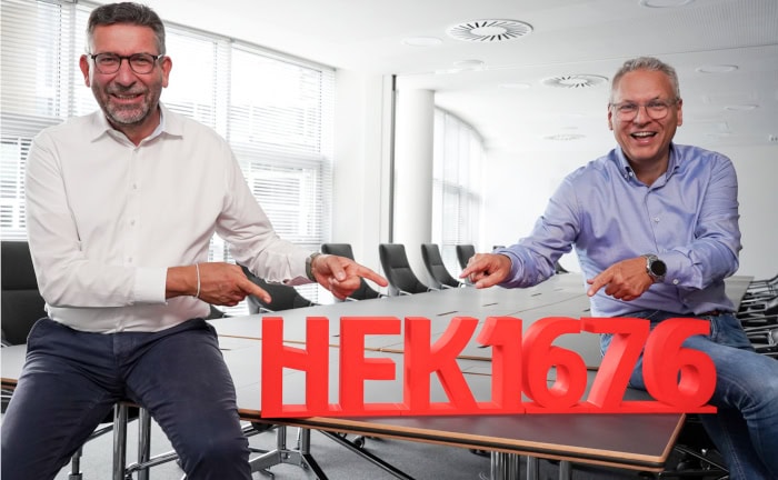 Stephan Lintzen, Bereichsleiter Vertrieb Makler bei Provinzial, und Christian Buschkotte, Generalbevollmächtiger andsafe.