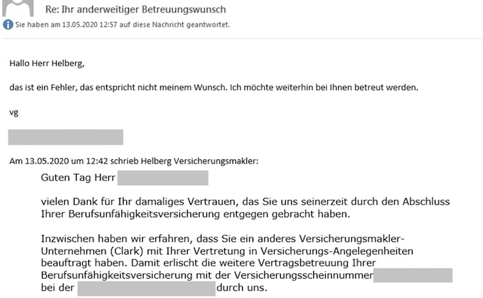 Clark verärgert Makler mit Abwerbung unfreiwilliger Kunden