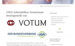 AfW und Votum überarbeiten und erweitern Arbeitshilfe zum GWG