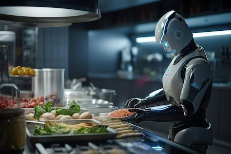 Roboter arbeitet in der Küche Foto: Freepik