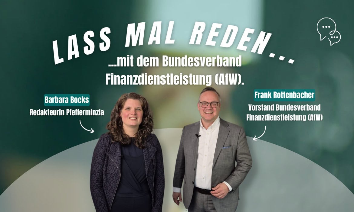 Pfefferminzia-Redakteurin Barbara Bocks mit Frank Rottenbacher vom AfW