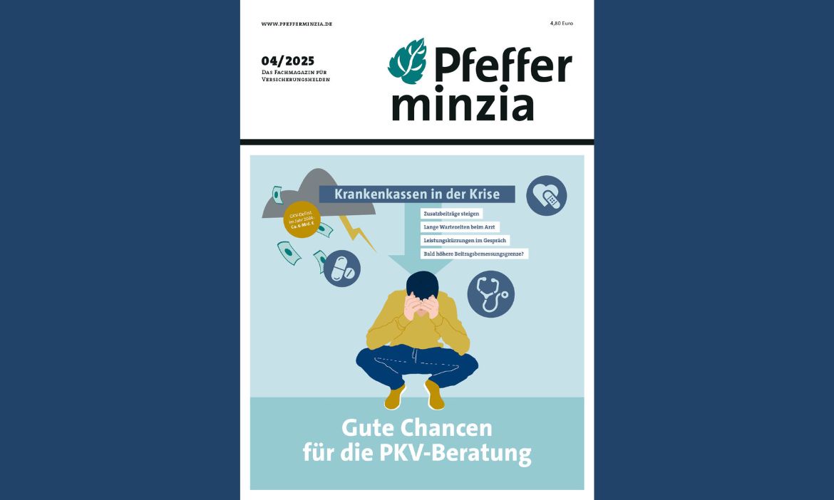 Im Printheft: Kassenkrise, Fonds in der Altersvorsorge und Keyperson-Policen