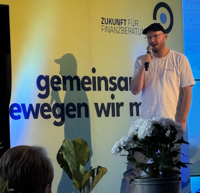 Simon Moser, Chef von Muffintech bei seinem Vortrag