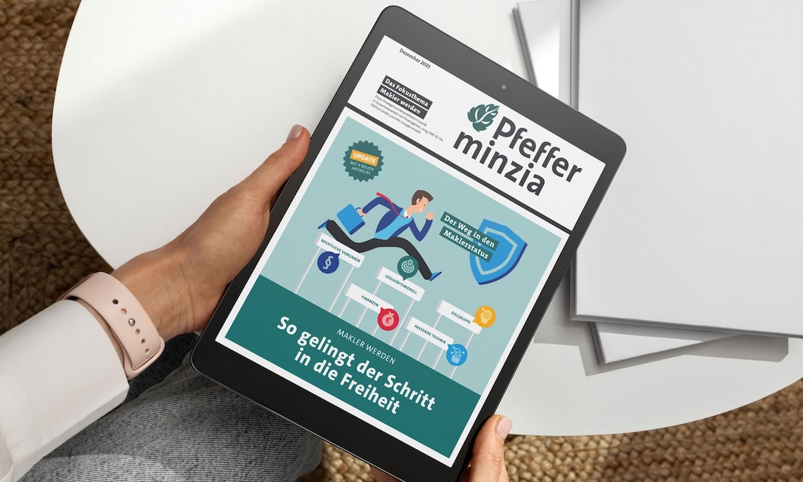 Das Cover unseres eMagazins Makler werden.