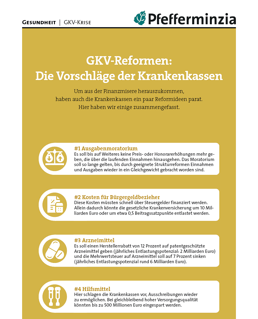 GKV-Reformen: Ideen der Krankenkassen für Gesundheit und Finanzpolitik in Deutschland.
