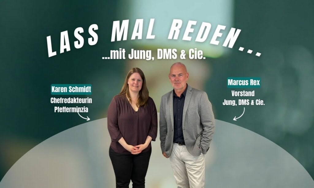 Zwei Zahnärzte, Karen Schmidt und Marcus Rex, im Gespräch bei Pfefferminzia.