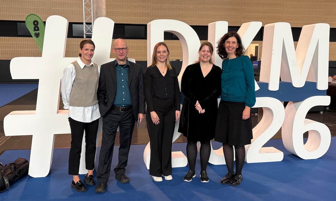 Ein Teil des Pfeffi-Teams auf der DKM 2026 in Dortmund (v.l.): Anna-Lisa Blank, Andreas Harms, Jana Heß, Karen Schmidt, Silke Brüggemann.